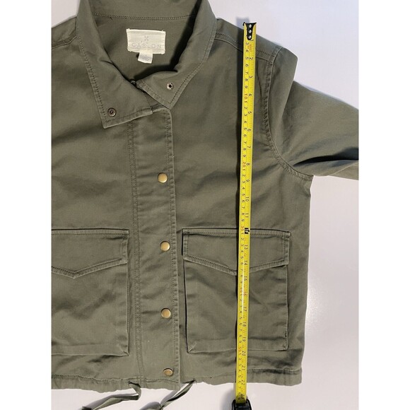 Caslon Nordstrom Women's Jacket Olive Green Utility Military Cargo S - Picture 7 of 9